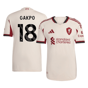 Camiseta Auténtica GAKPO #18 Liverpool 2025/26 Segunda Equipación - Version Jugador
